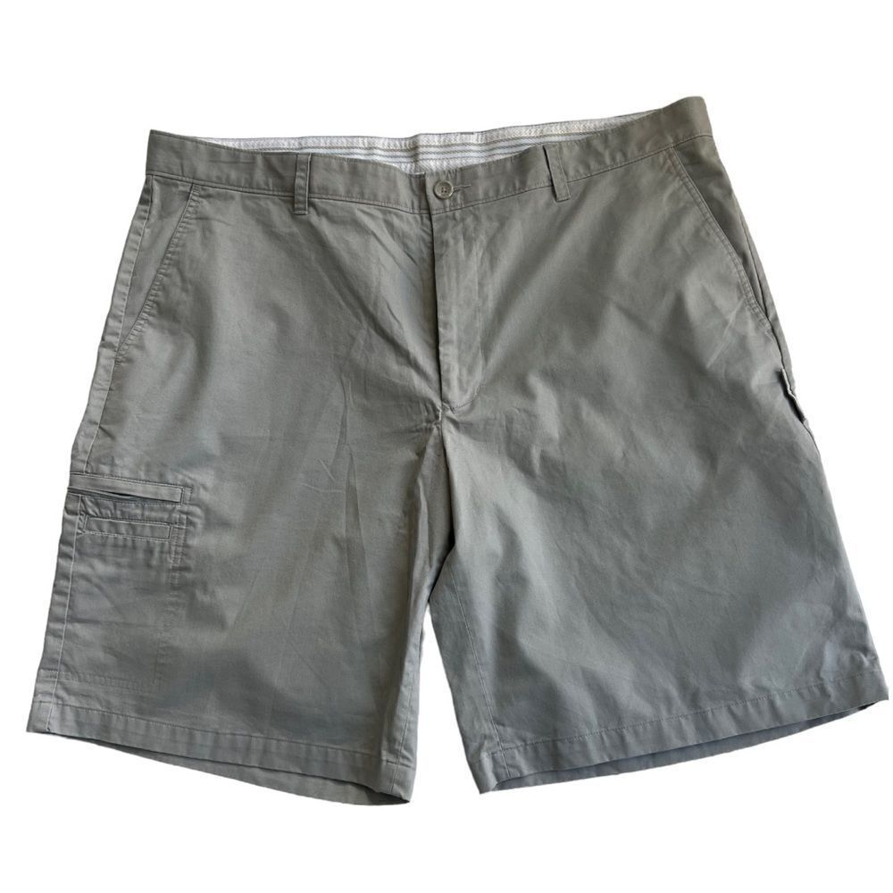 Greg Norman for Tasso Ella Five Iron Gray Cargo Golf Shark Shorts Size 40